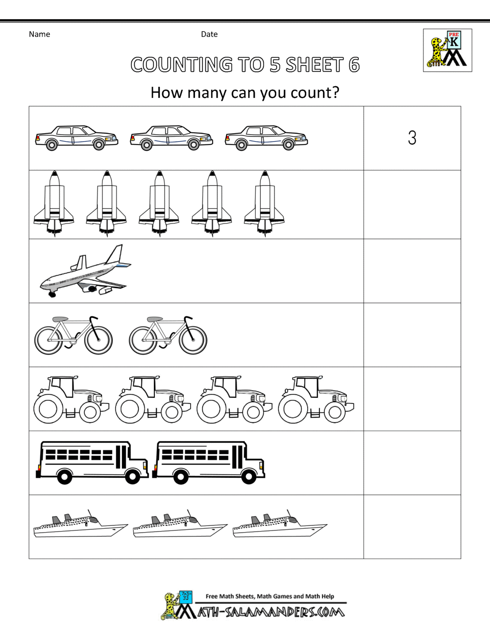 Kindergarten Math Worksheet Pdf