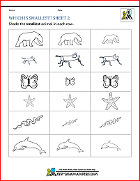 math worksheets printable which is smallest 2