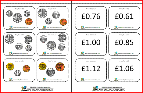money printable flashcards 3rd grade uk