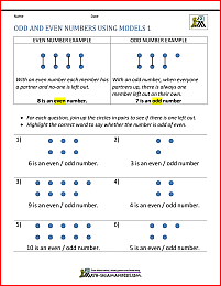 Odd and Even Numbers Worksheet image