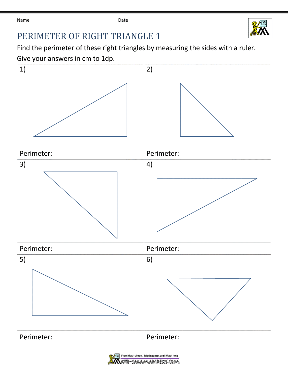 Perimeter of Right Triangle In 5 8 Special Right Triangles Worksheet%