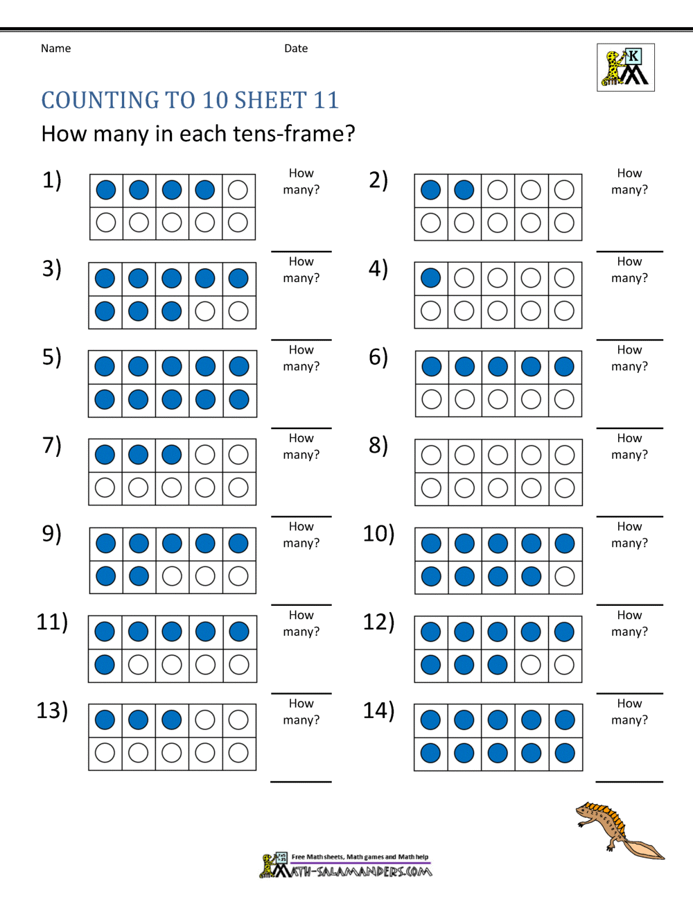 Counting to 20 Worksheets Throughout Counting By 10s Worksheet
