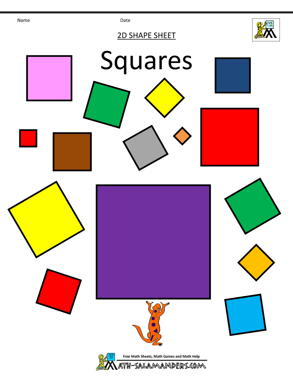 square shape printable