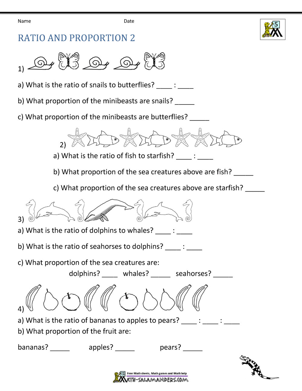 Ratio Word Problems For Ratio And Proportion Worksheet Pdf