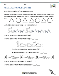 ratio problems 6th grade visual ratio problems 6-1