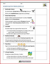 ratio problems for 6th grade mixed ratio problems 6-3
