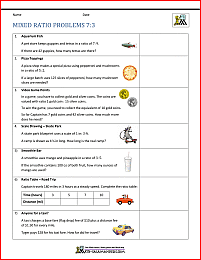 ratio word problems 7th grade mixed ratio problems 7-3