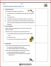 ratio word problems 7th grade mixed ratio problems 7-4