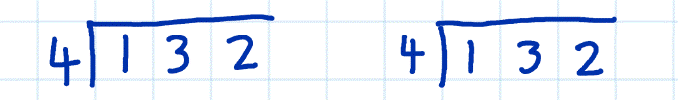 short division vs long division example 1a