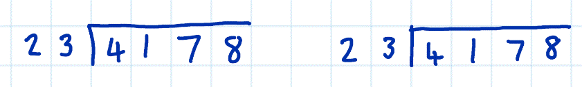 short division vs long division example 7a