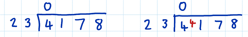short division vs long division example 7b