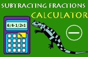 Subtracting Fractions Calculator image