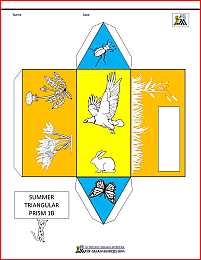 summer craft activities triangular prism net 1b