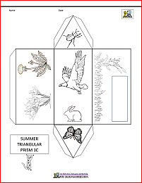 summer craft activities triangular prism net 1c