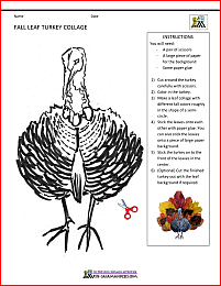 thanksgiving craft activities fall leaf turkey collage