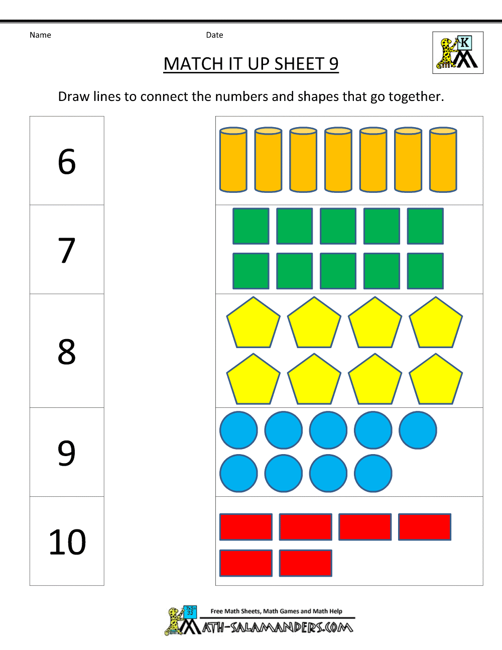 math preschool math kindergarten Printable kindergarten math worksheets comparing numbers and size