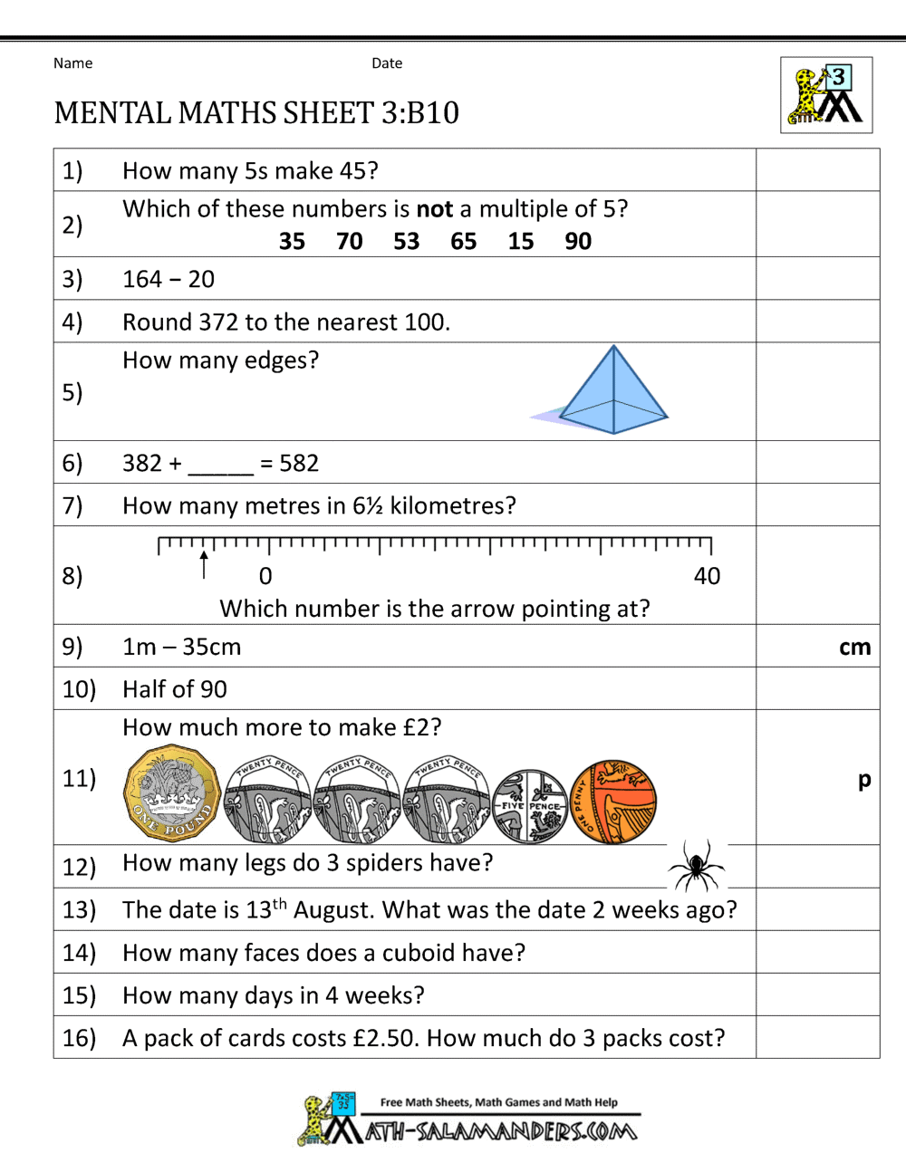 year 3 maths problem solving worksheets free